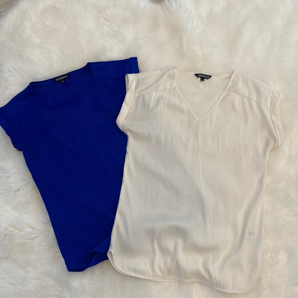 2 express silky v necks